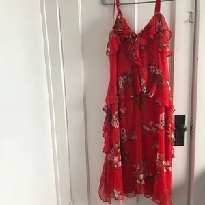 Cute Red Floral dress Size 10